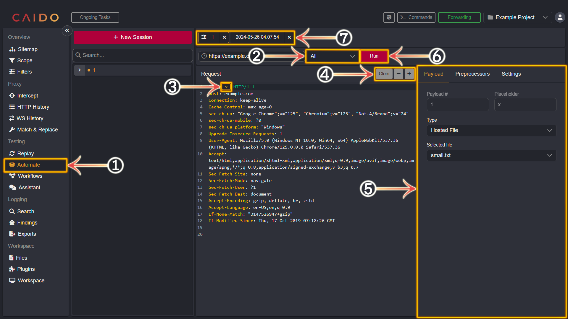 Automate tab.