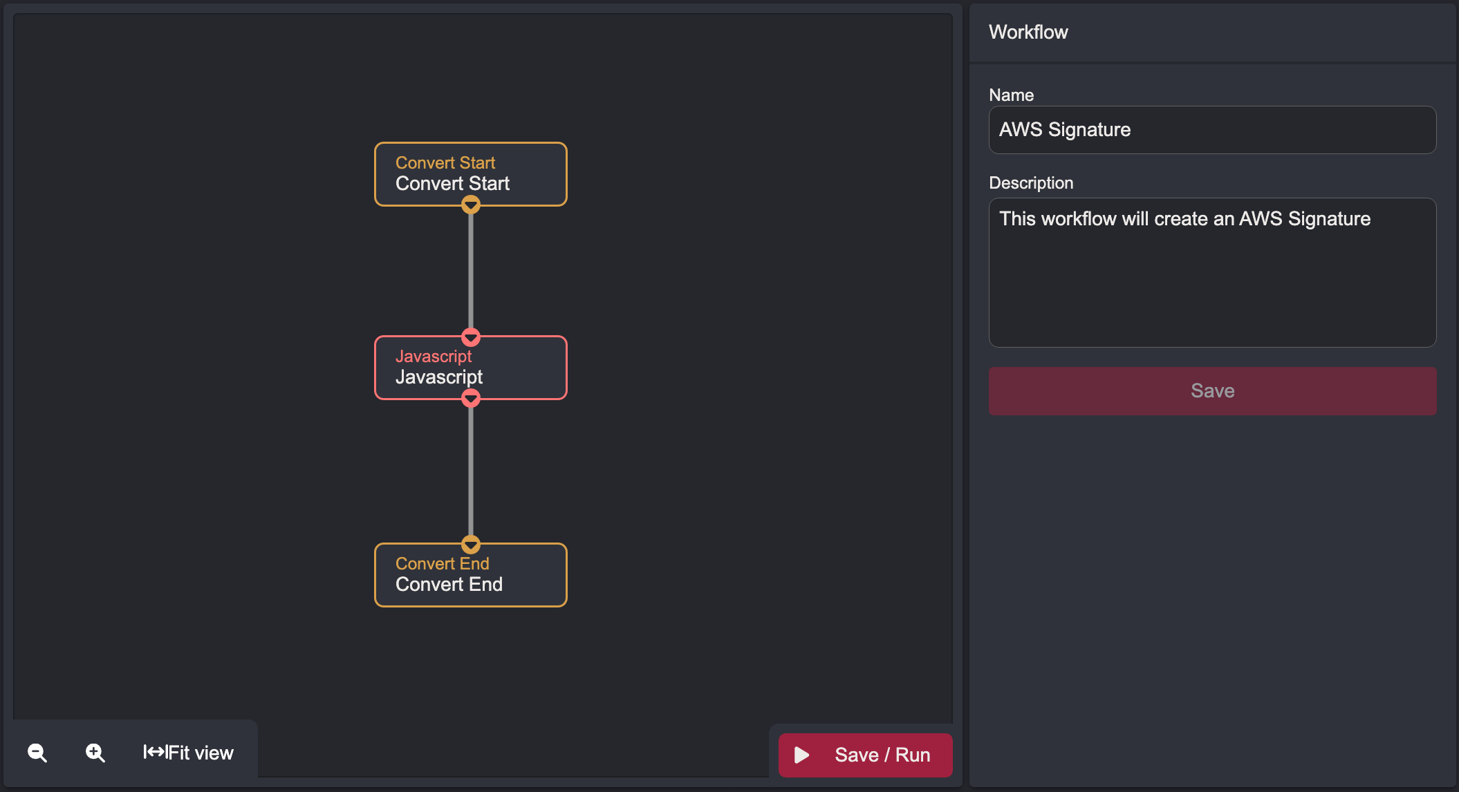 Workflow setup