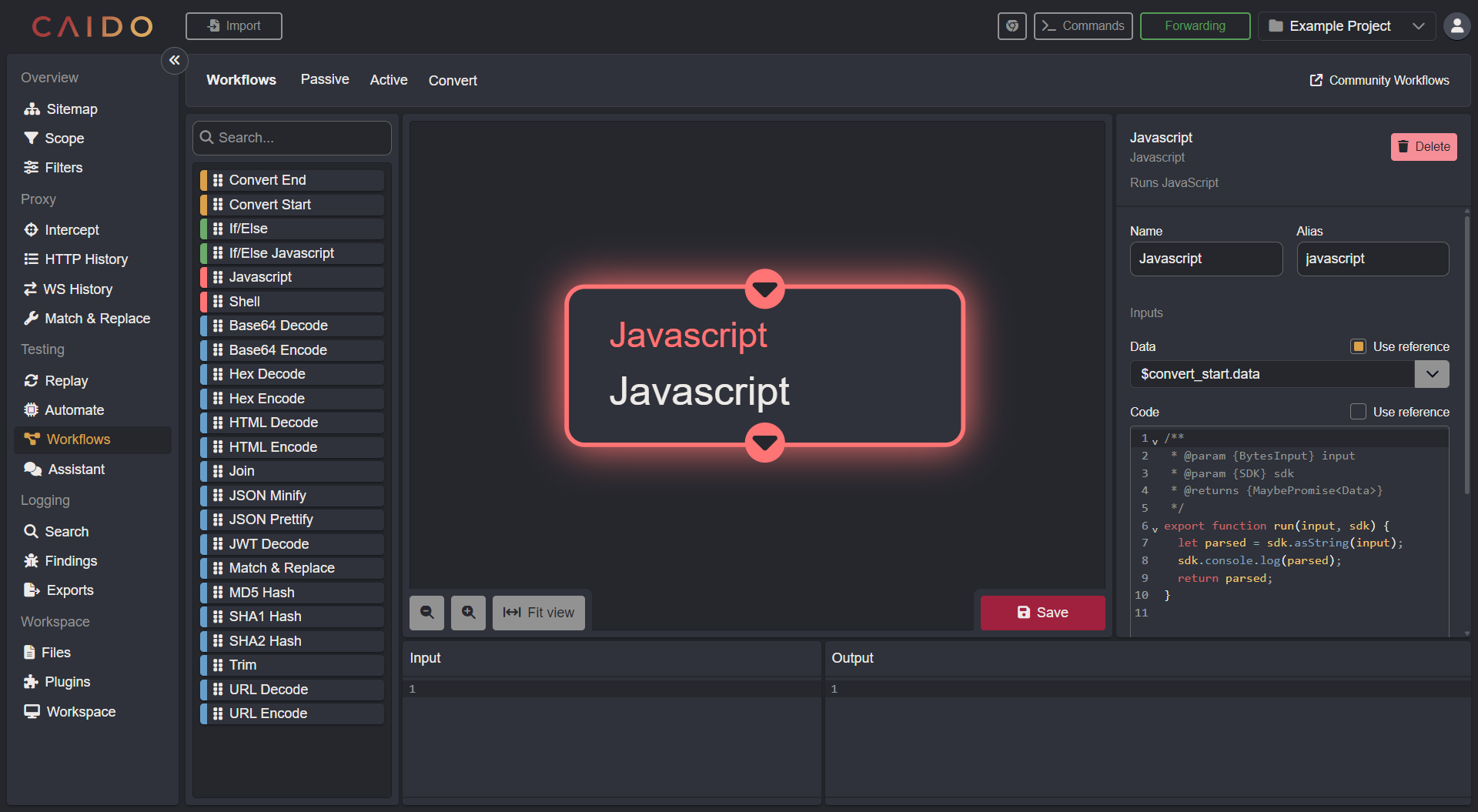 Convert JS Node.