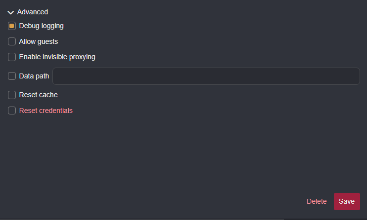 Debug logging.