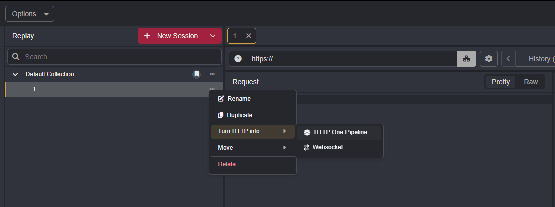 Turning HTTP Replay Session into an HTTP Pipeline.