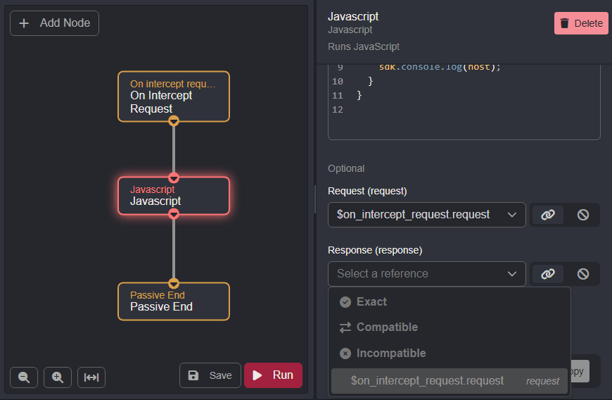 Selecting a reference.